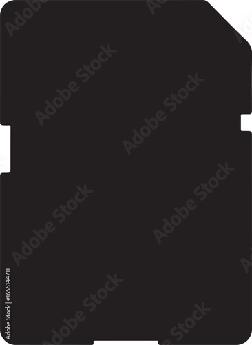 sd card icon silhouette