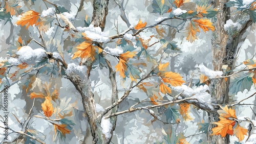 Hunting camouflage modern pattern, vector military print. real tree forest camouflage seamless pattern. Abstract grunge hunting camouflage background. 