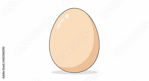 brown egg isolated on white