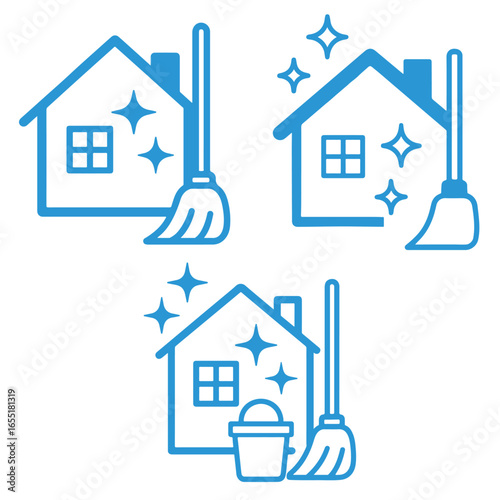 House Cleaning Service Icons vector