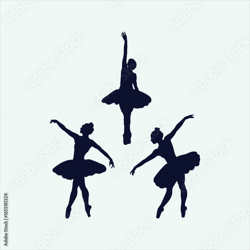 Flat design gymnast silhouette illustration