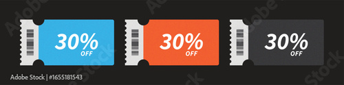 Discount Coupon Offer Voucher Ticket with Special Deals Sales Savings and Promotional Benefits for Customers