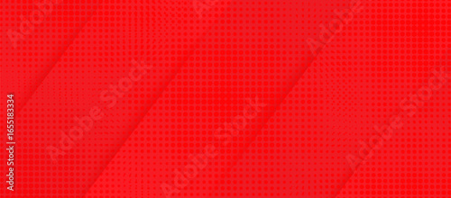 red background adorned with fine red spots, creating an abstract pattern. The overall color scheme includes shades of maroon and crimson, presented in a rectangular format.