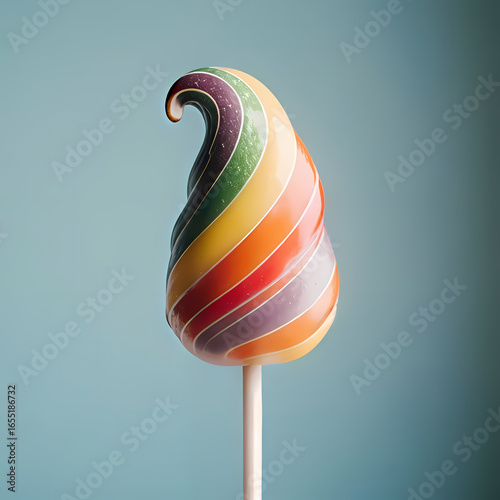 Wallpaper Mural colorful lollipop on blue background Torontodigital.ca