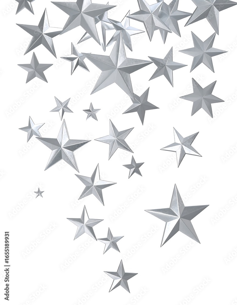 Fototapeta premium Silver stars falling