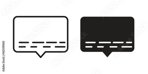 Speech Bubbles in Simple Design Isolated on White Background