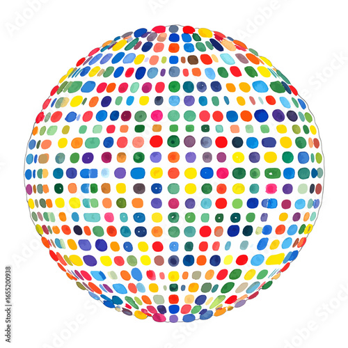 Colorful Dotted Sphere Design