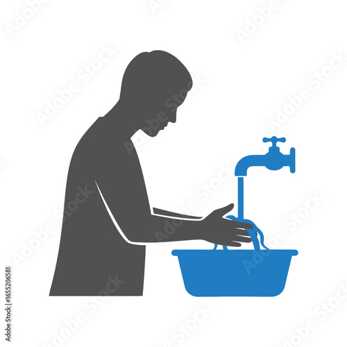 Person Washing Hands Under Running Water