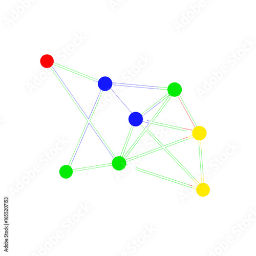 Colorful Circle Network Diagram