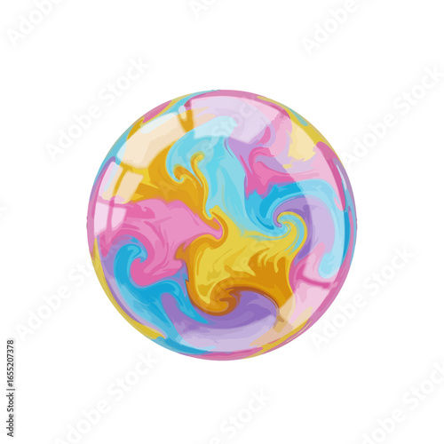 Vibrant Swirling Sphere of Color