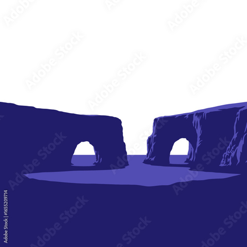 Dramatic Coastal Cliffs with Archways