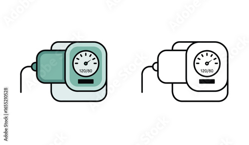Blood Pressure Monitor Illustrative Duo Medical Device for Health Monitoring and Awareness