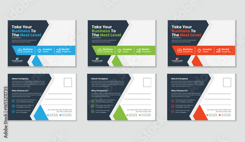 modern postcard design. Postcard design template. multipurpose postcard template.