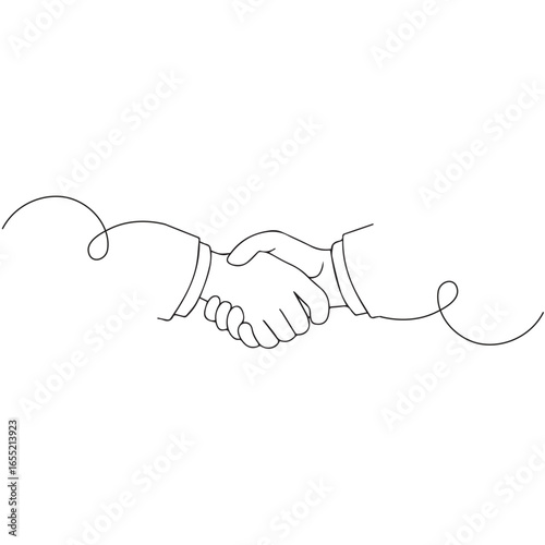 Continuous Line Drawing of a Handshake Business Agreement and Partnership Concept stock illustration
Art, Icon Symbol, Agreement, Continuity, Continuous Line Drawing