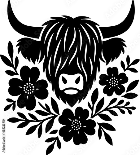 Shaggy Highland Cow SVG Cut Files for Cricut & Silhouette