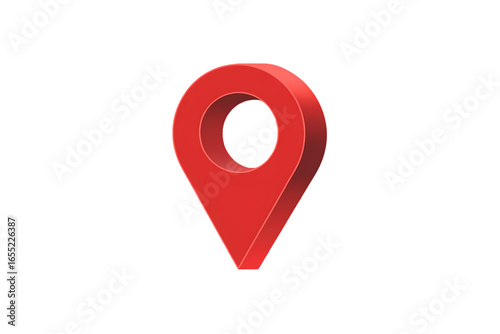 Free Download Red location pin map marker gps navigation position destination pointer pinpoint sign symbol icon 3d render - GFXLoad