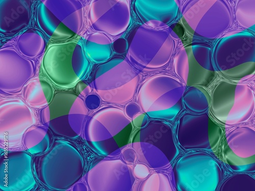 Wallpaper Mural Colorful abstract bubble texture with green, purple, and blue gradients. Modern and futuristic design background for digital art, posters, creative projects, and vibrant visuals. Torontodigital.ca