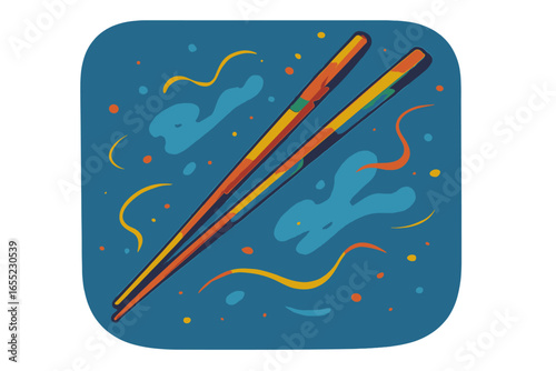 Create a colorful vector banner featuring appetizing Chinese dumplings, incorporating steaming dumplings, chopsticks, and classic Asian designs