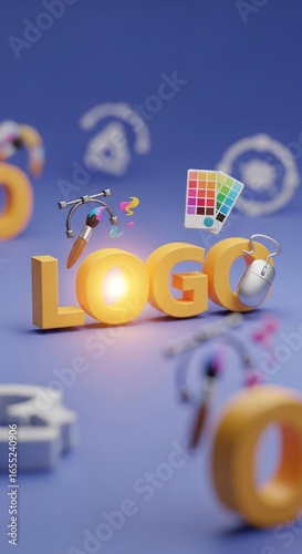 3D render of yellow 