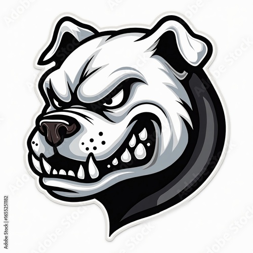 vector illustration of a dog  head