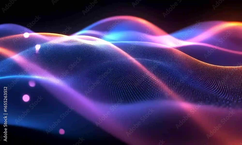 Abstract Wave of Data Flowing Dynamically. Abstract Wave of Data Flowing Dynamically.
