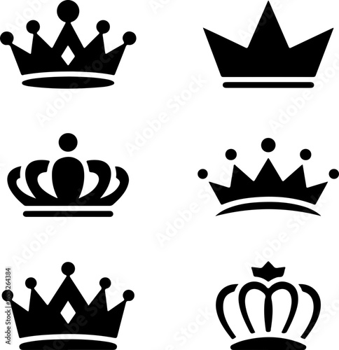 Royal Crown Icons Set