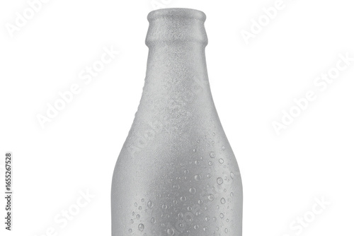 Wallpaper Mural Close-up of a cold frosted bottle with water droplets on transparent background Torontodigital.ca
