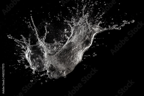 water splash overlay on black background