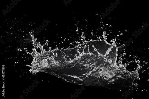 water splash overlay on black background
