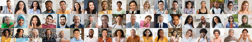 Fotografi A vibrant collection of happy faces representing diverse backgrounds and cultures