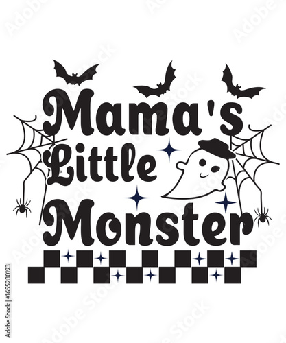Mama's Little Monster Halloween T-shirt design