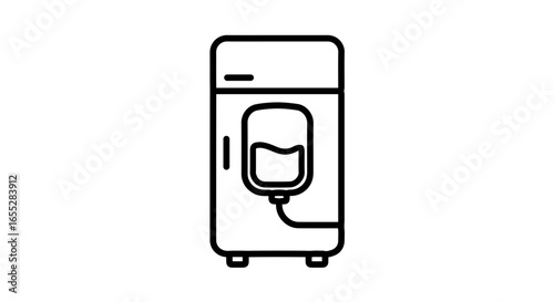 Object explore blood bank refrigerator vector illustration for medical equipment and healthcare industry needs today vector