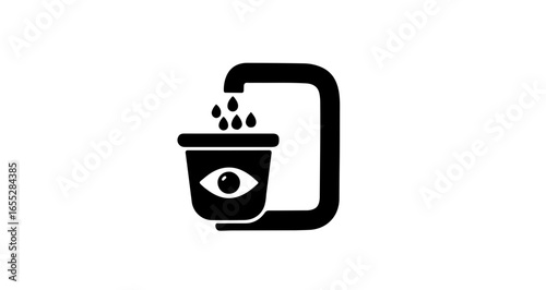 Object eye cup eyewash station first aid emergency safety equipment eye care solution hygiene clean water rinse 100 char vector