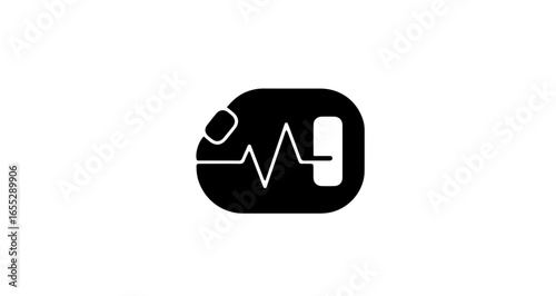 Object defibrillator medical device for emergency heart treatment and cardiac arrest resuscitation equipment icon vector vector