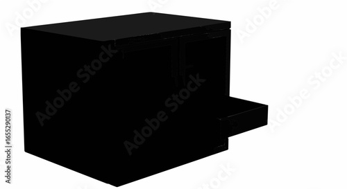 Object black modern kitchen cabinet design ideas and contemporary kitchen storage solutions for home improvement project vector