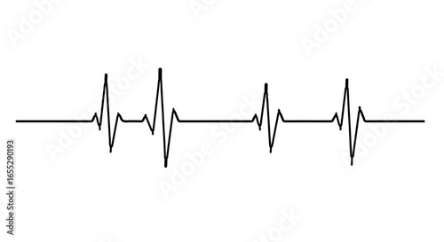 Object heartbeat ekg lifeline pulse trace medical cardiology rhythm health monitor diagnostic vital sign 100 bpm vector