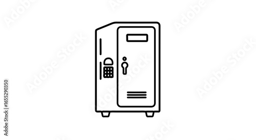 Object school locker storage metal locker gym locker security locker combination locker single locker steel locker vector