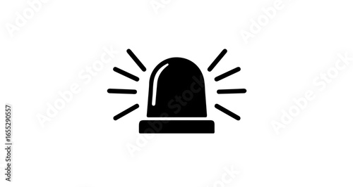 Object emergency alert siren vector icon illustration for police ambulance fire truck and security systems use vector