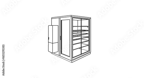 Object modern corner wardrobe closet design with shelves and storage solutions for small spaces and organization vector