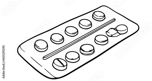 Object find medicine tablets blister pack pharmaceutical drugs healthcare medication pills prescription treatment remedy vector