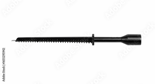 Object explore black jab saw tool for woodworking and cutting projects with ergonomic handle and sharp teeth design vector