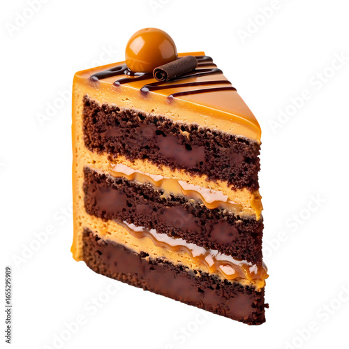Delicious Chocolate Caramel Cake Slice: A Tempting Dessert
