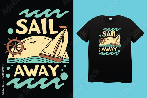 Fotografie Kayaker Boat T-Shirt Design