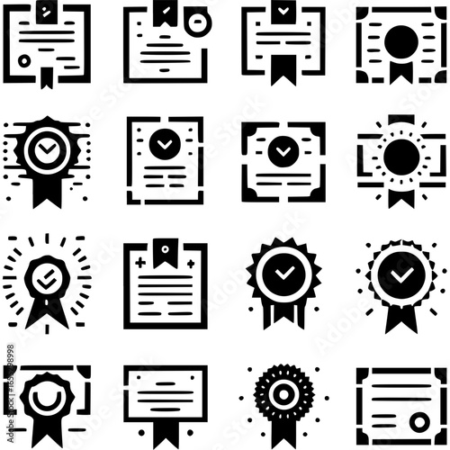 Diplome und Urkunden Vektor-Symbole - 3