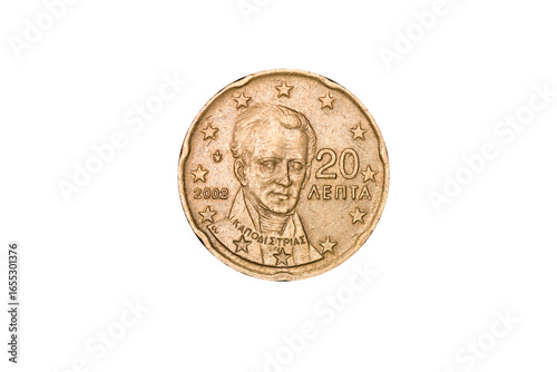 Fotografía Ioannis Antonios Graf Kapodistrias auf 20 Eurocent-Münze