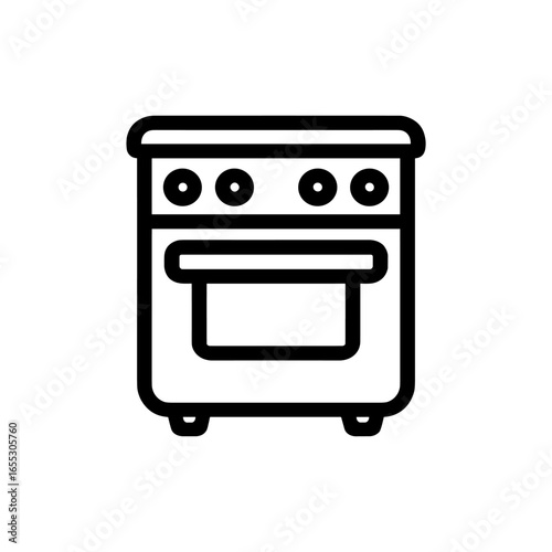 Outline icon of a kitchen stove oven appliance