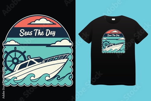 Great adventure sailor graphic vector art t-shirt design print