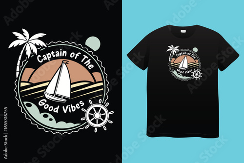Great adventure sailor graphic vector art t-shirt design print