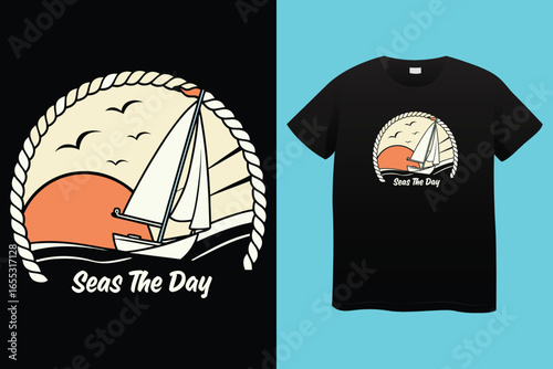 Great adventure sailor graphic vector art t-shirt design print