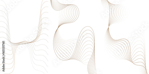  wavy lines in a light colorful Line Waves on Empty  palette creating a flowing and dynamic visual effect  Modern and elegant design element on white background